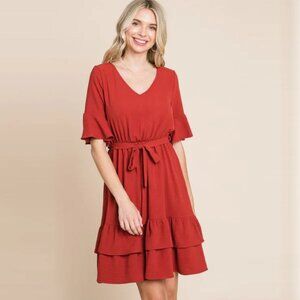 Elegant Red Mini Dress